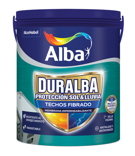 Duralba techos fibrado x 4 lts.